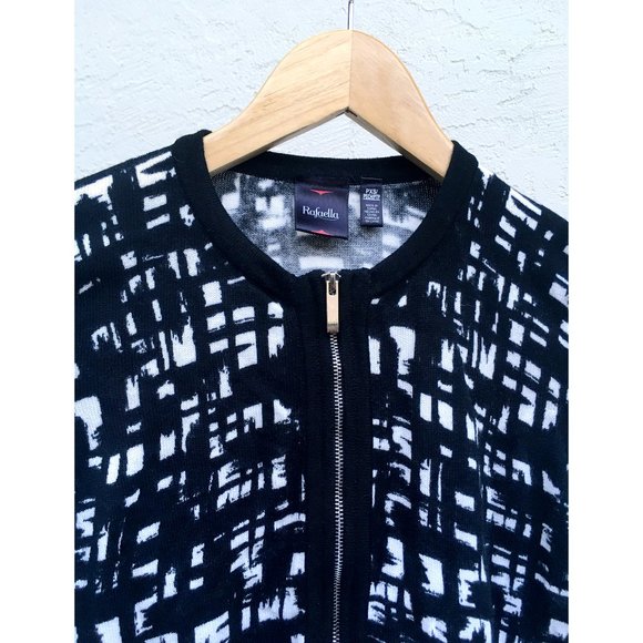 Rafaella Brushstroke Plaid Sweater (P/XS) - Picture 3 of 4